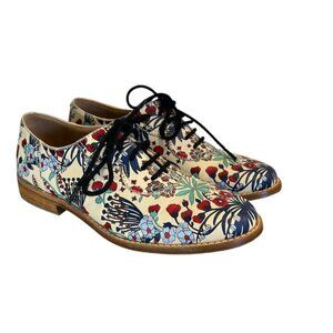 Marc by Marc Jacobs Cream Floral Oxfords Colorful Size 36.5
